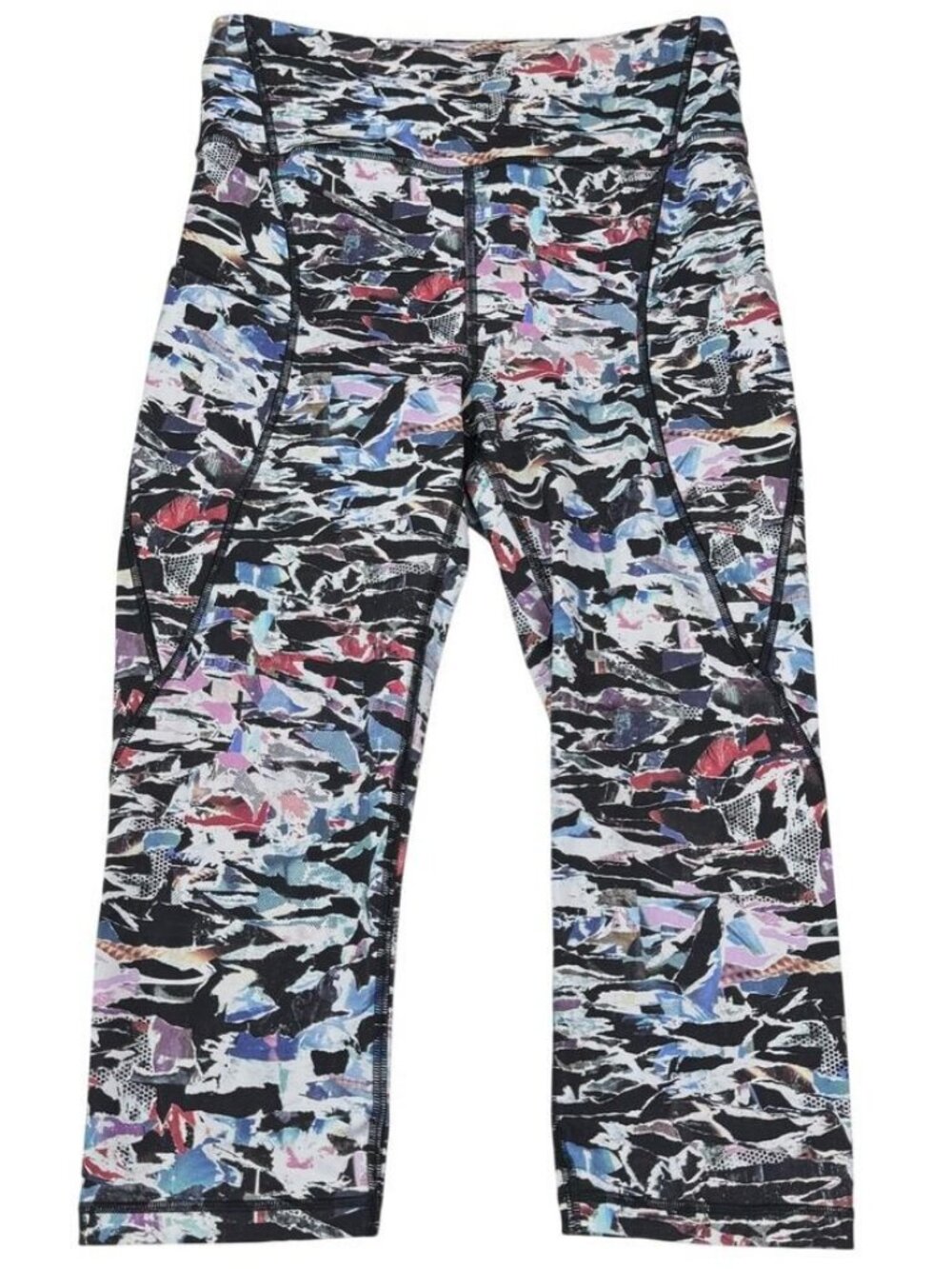 Lululemon Break Free Crop 17” Culture Clash Starlight Black - Picture 3 of 7